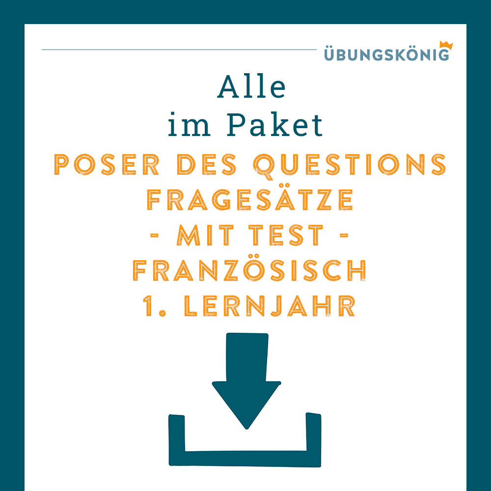 Königspaket: Questions - Fragen (Französisch, 1. Lernjahr) - inklusive Test!