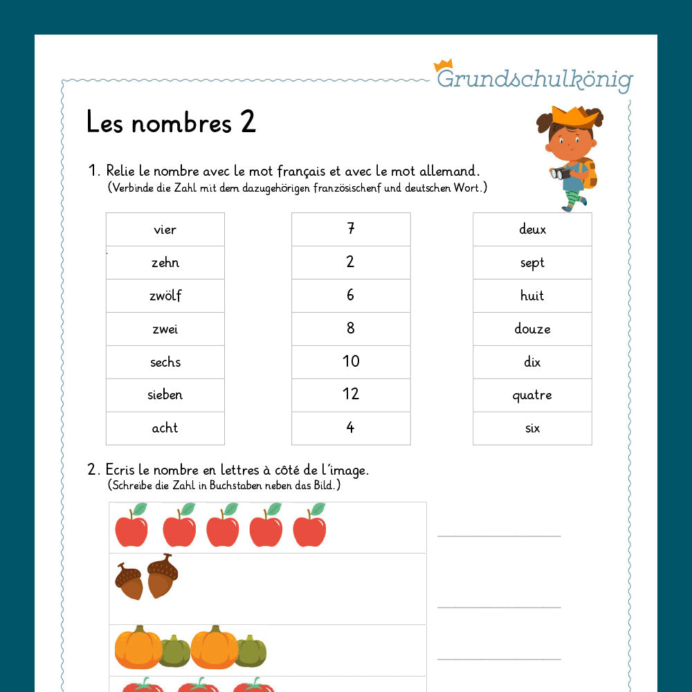 Königspaket: Les nombres / Zahlen (Französisch in der Grundschule)