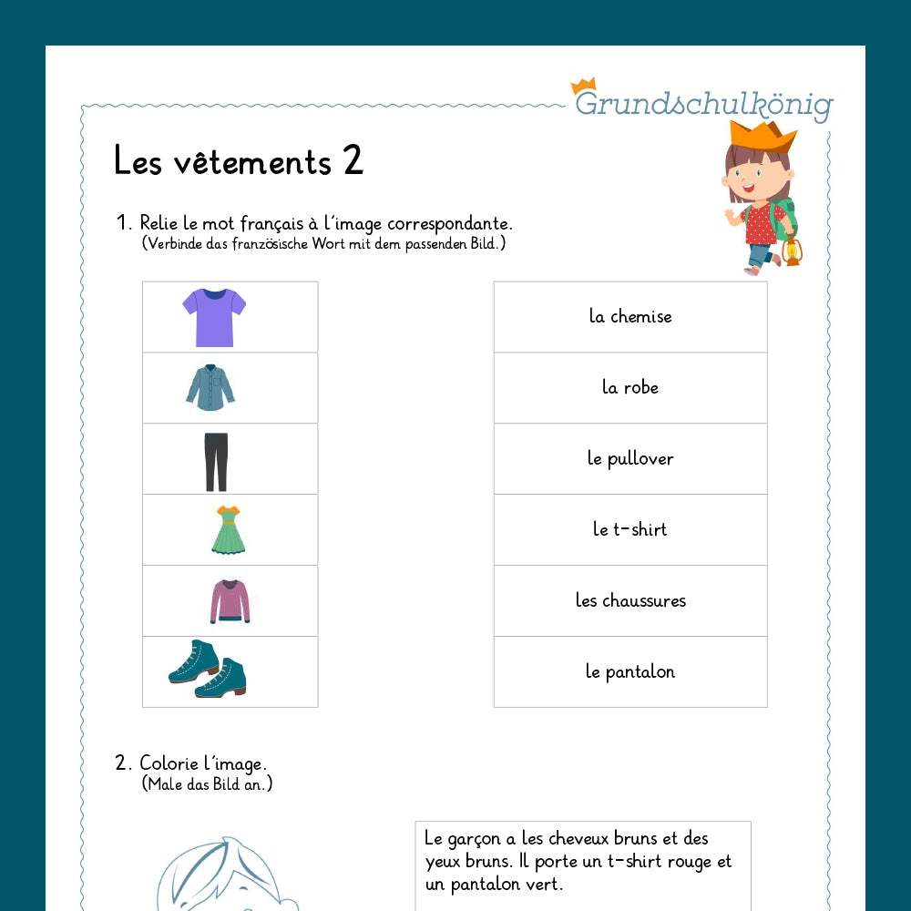 Königspaket: Les vêtements/ Kleidung (Französisch in der Grundschule)