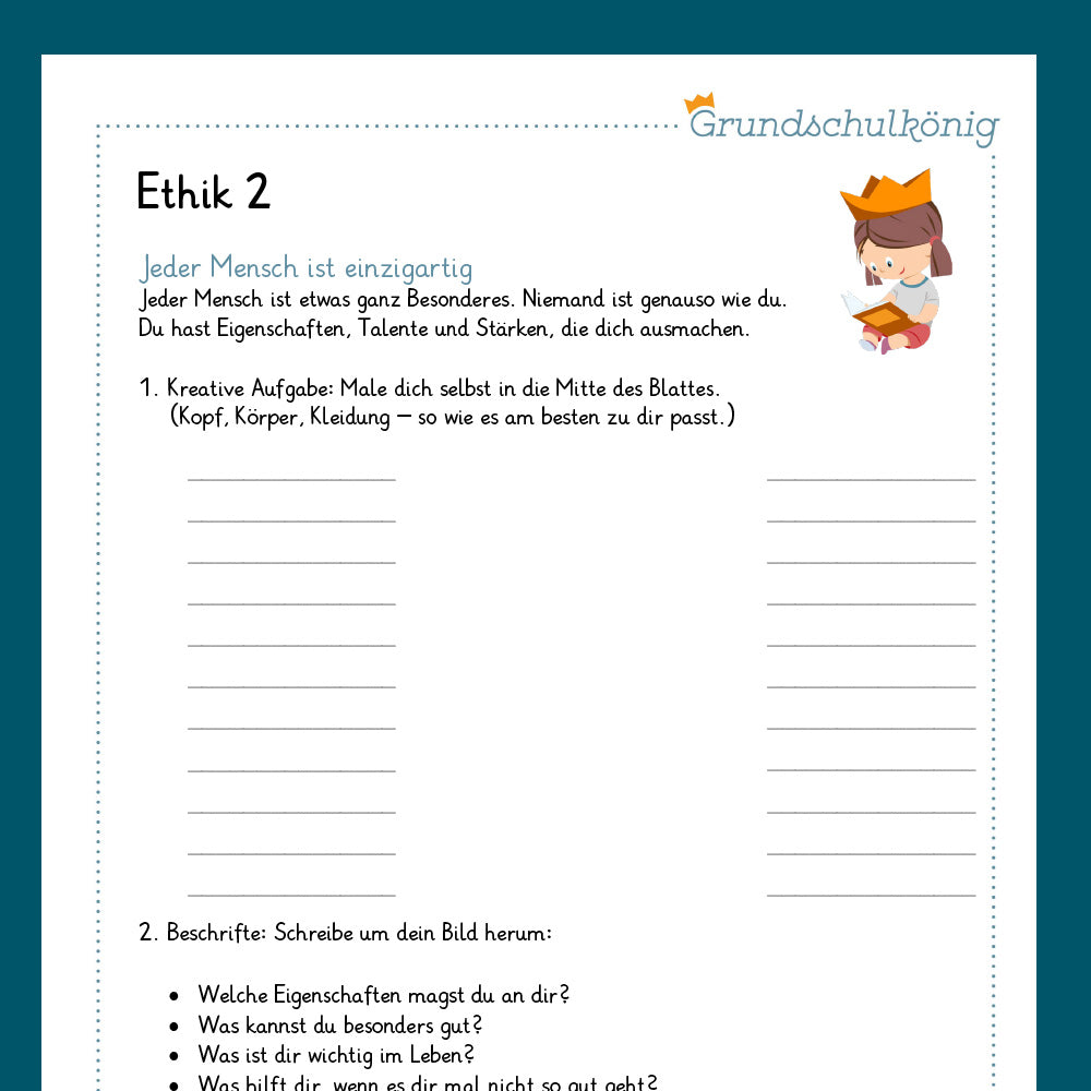 Königspaket: Ethik (Grundschule 3. & 4. Klasse)