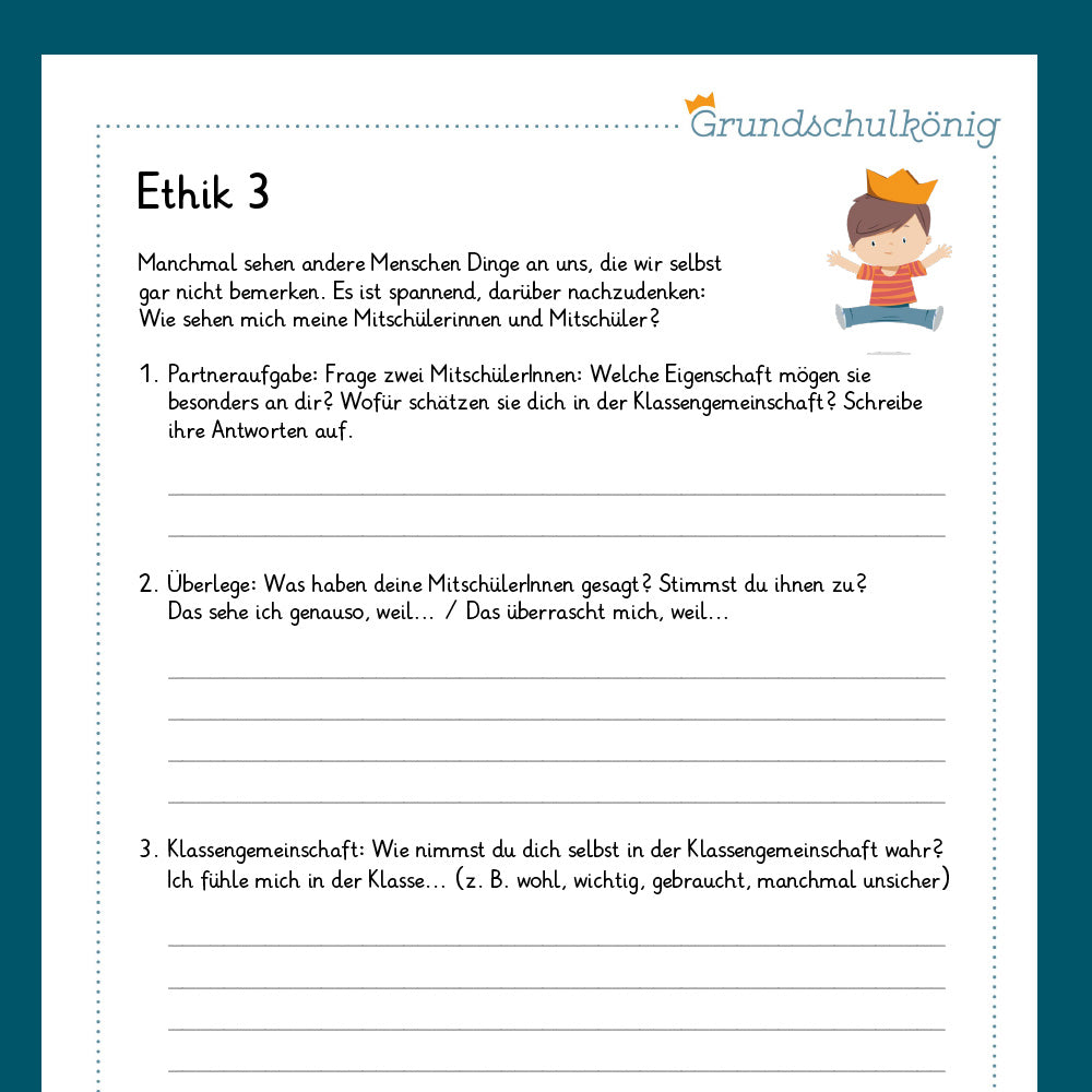 Königspaket: Ethik (Grundschule 3. & 4. Klasse)