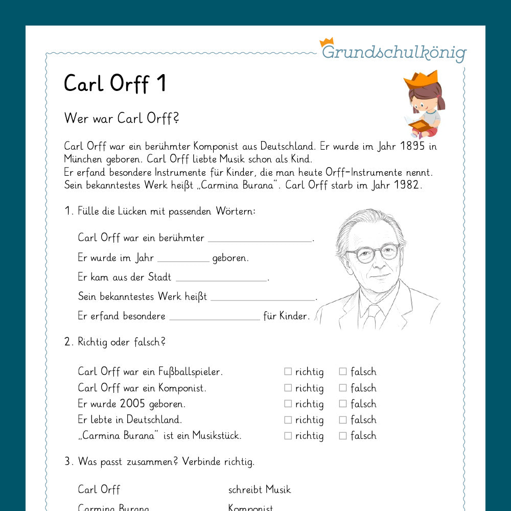 Königspaket: Carl Orff (Musik) - inklusive Test