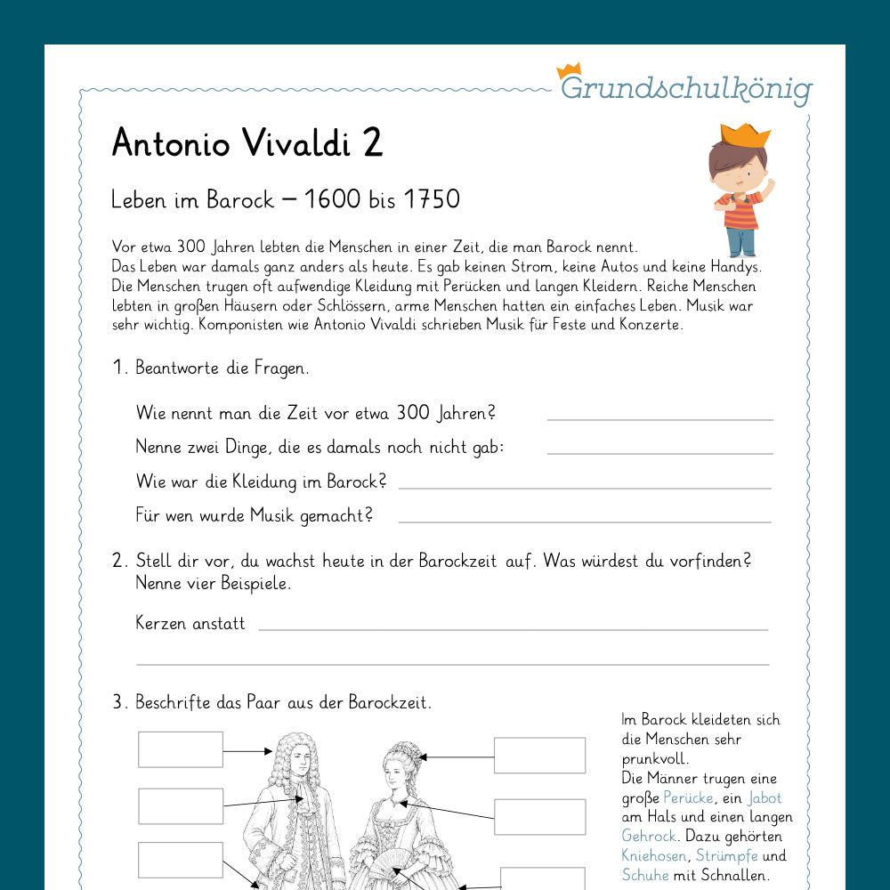 Königspaket: Antonio Vivaldi, Musik (inklusive Test)