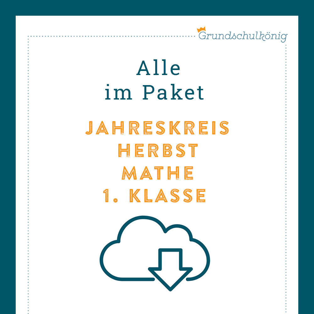Königspaket: Herbst - Mathe (1. Klasse)
