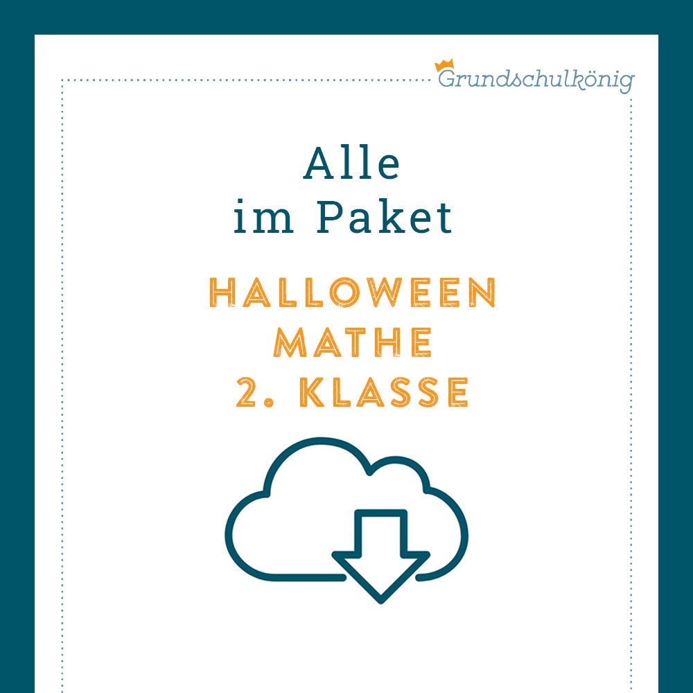 Königspaket: Halloween - Mathe (2. Klasse)
