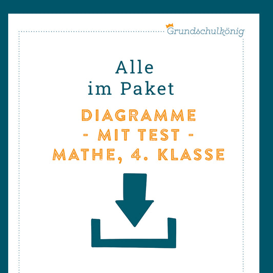 Königspaket: Diagramme (Mathe, 4. Klasse) - inklusive Test!