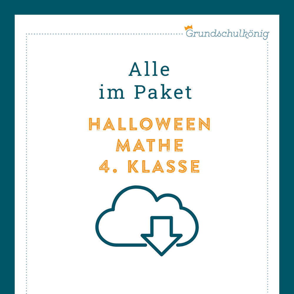 Königspaket: Halloween - Mathe (4. Klasse)