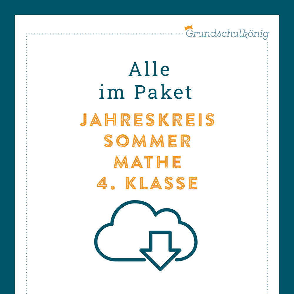 Königspaket: Sommer - Mathe (4. Klasse)
