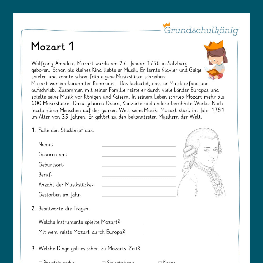 Königspaket: Wolfgang Amadeus Mozart (Musik) - inklusive Test
