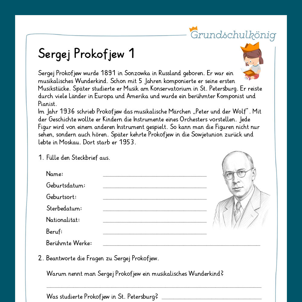 Königspaket: Sergej Prokofjew (Musik) - inklusive Test