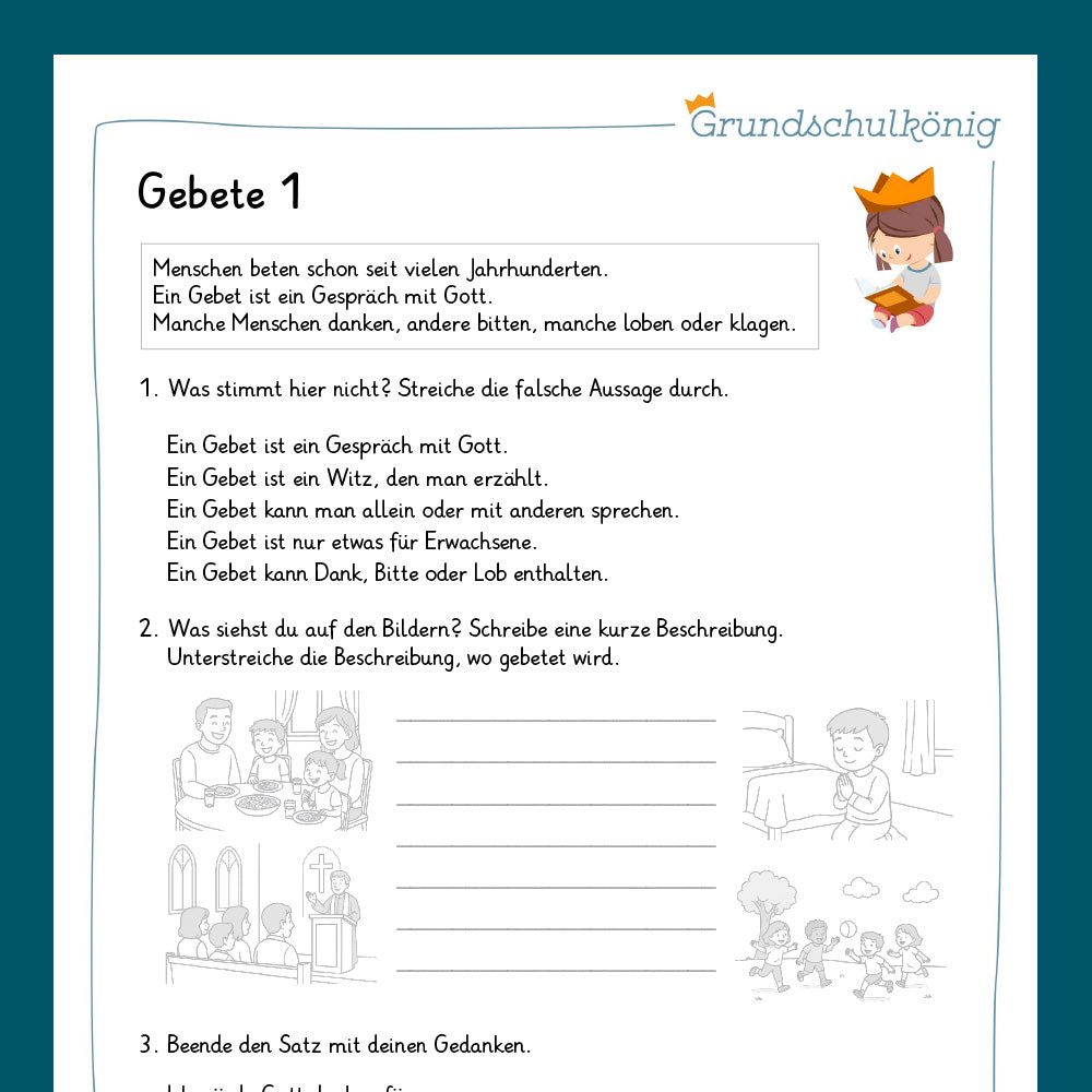 Königspaket: Gebete (Religion) - inklusive Test
