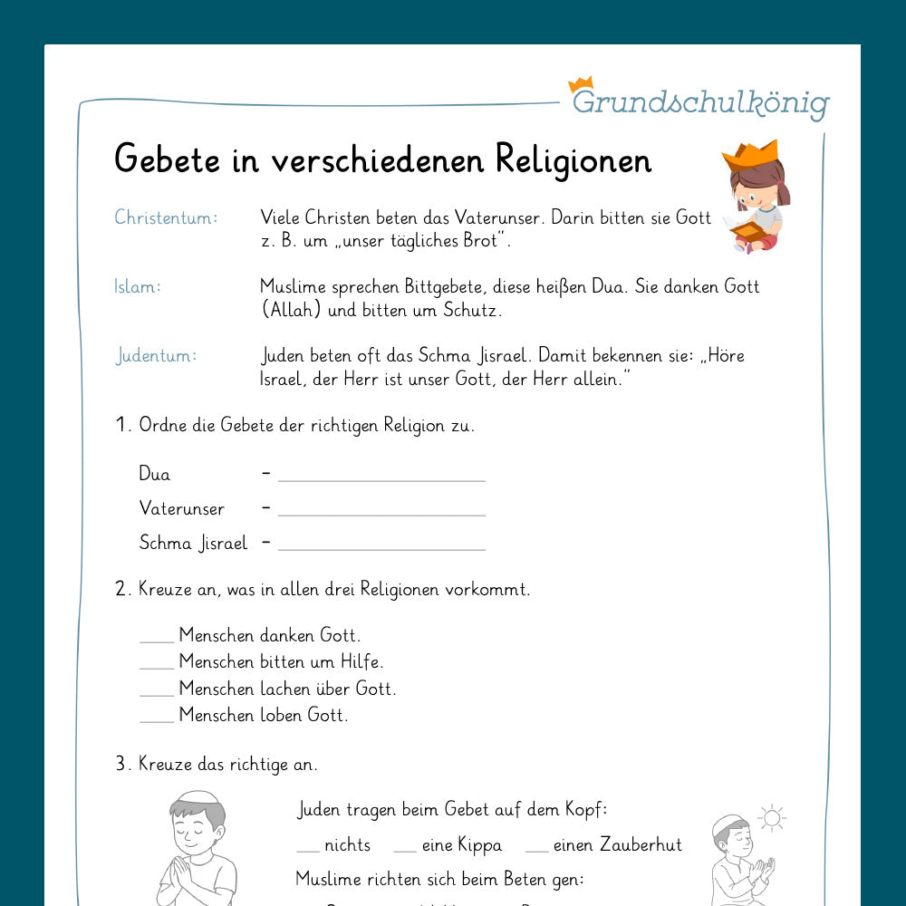 Königspaket: Gebete (Religion) - inklusive Test