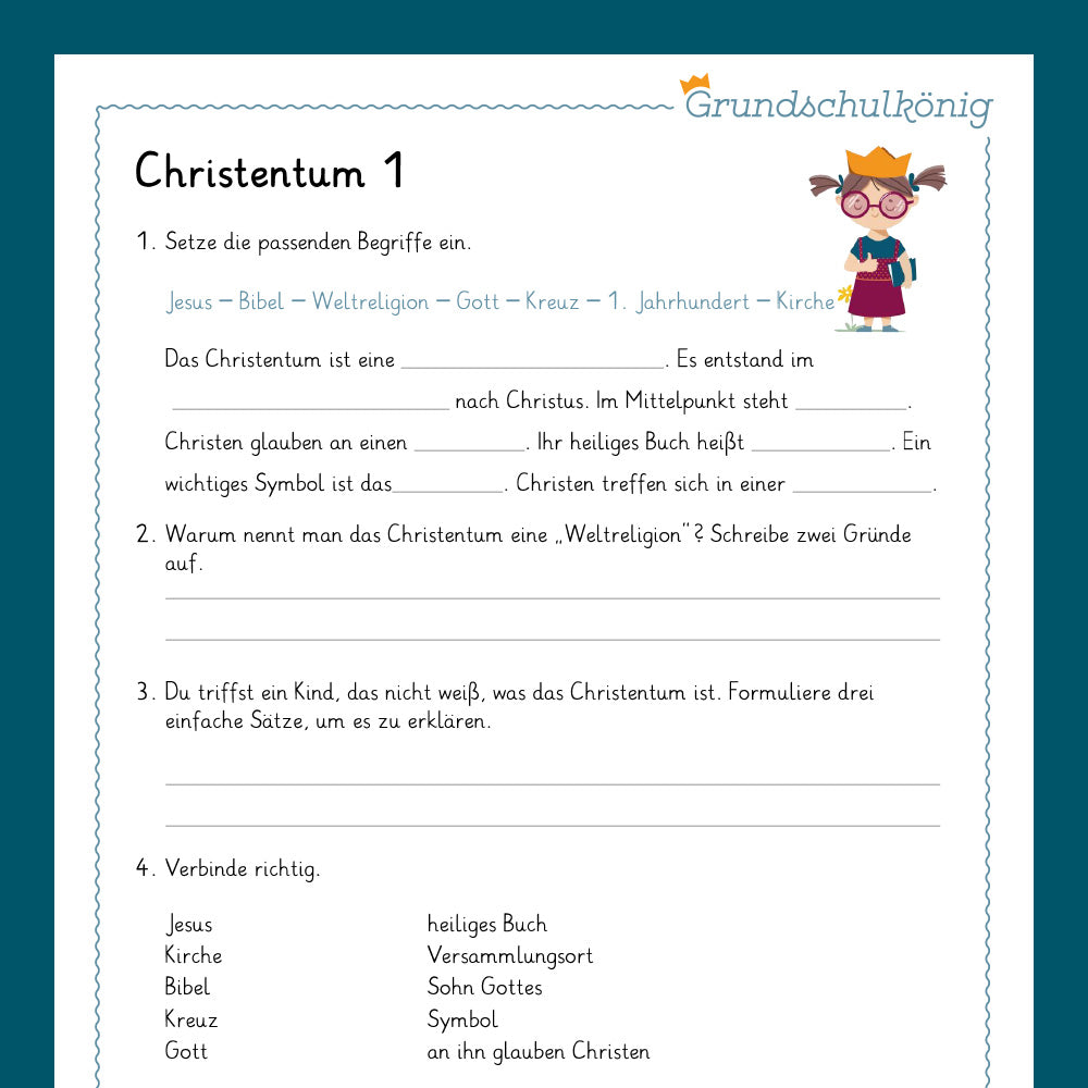 Königspaket: Christentum (Religionsunterricht) - inklusive Test