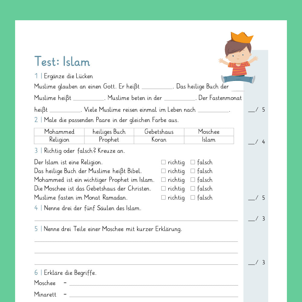 Königspaket: Islam (Religionsunterricht) - inklusive Test
