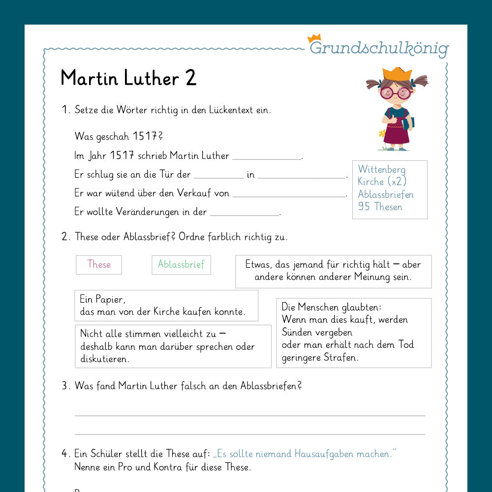 Königspaket: Martin Luther (Religionsunterricht) - inklusive Test