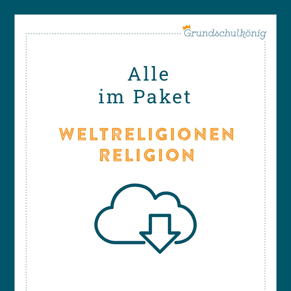 Königspaket: Weltreligionen (Religionsunterricht) - inklusive Test