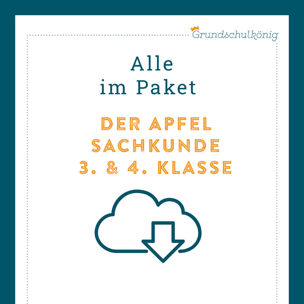 Königspaket: Der Apfel (Sachkunde 3.& 4. Klasse)