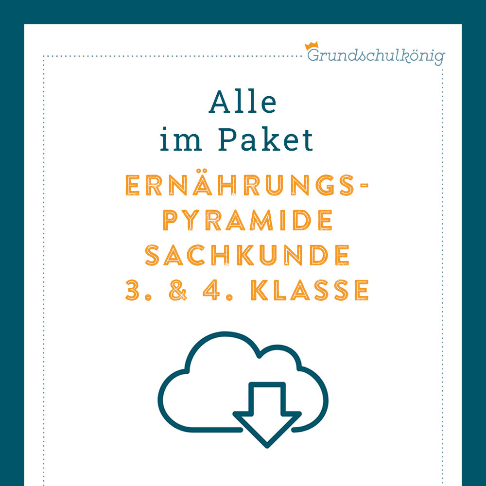 Königspaket: Ernährungspyramide (Sachkunde 3.& 4. Klasse)