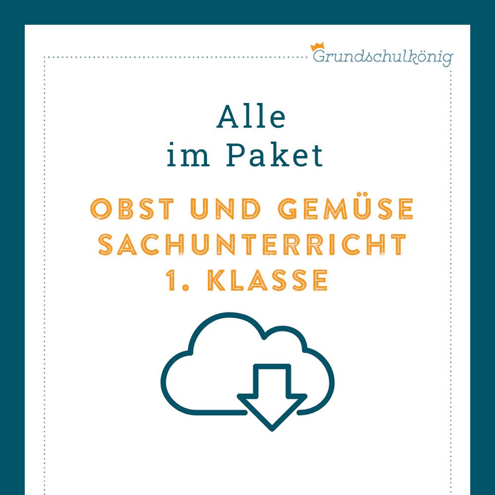 Königspaket: Obst & Gemüse - inklusive Test (1. Klasse)