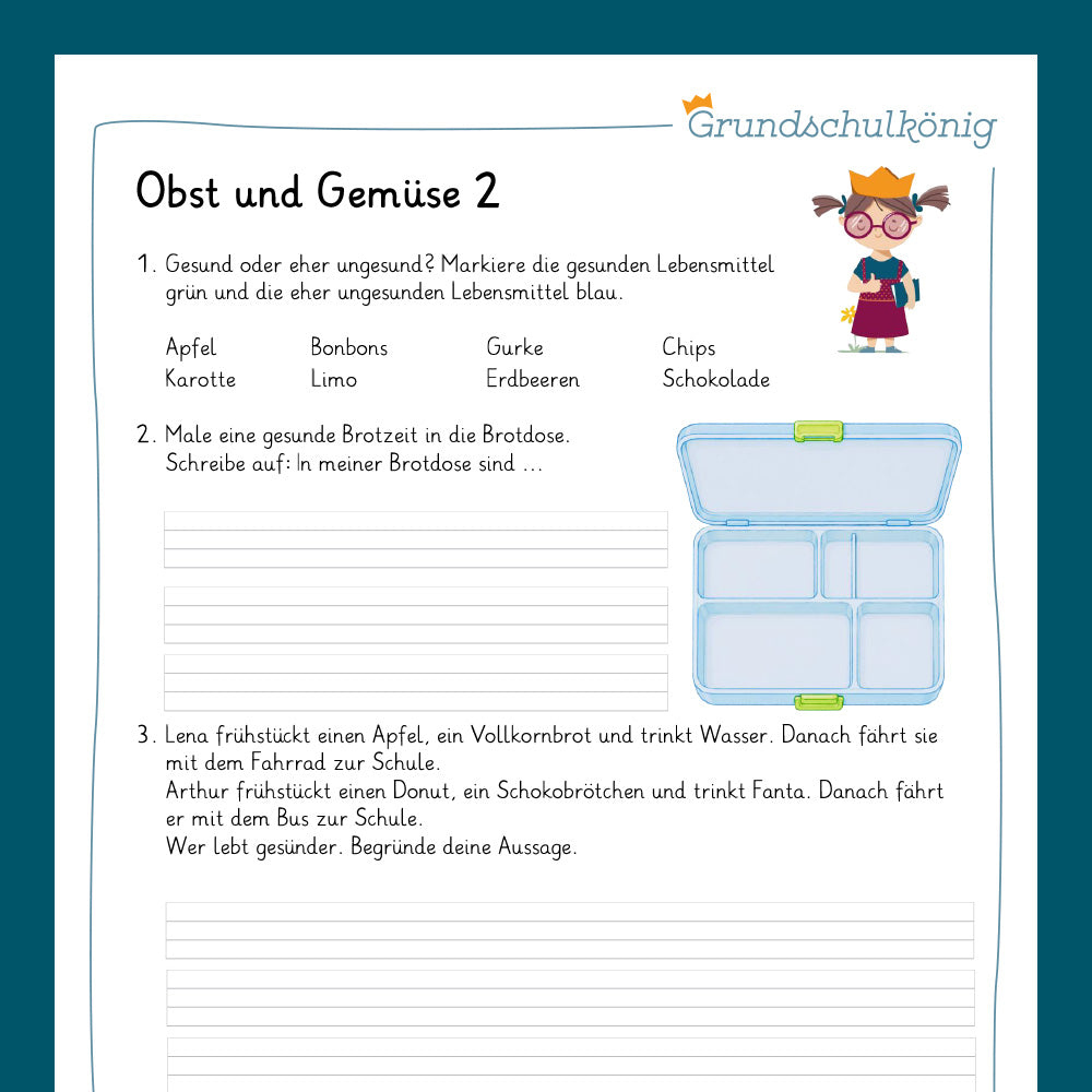 Königspaket: Obst & Gemüse - inklusive Test (2. Klasse)