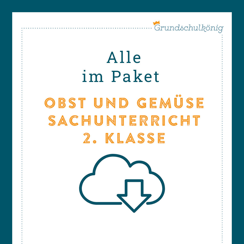 Königspaket: Obst & Gemüse - inklusive Test (2. Klasse)