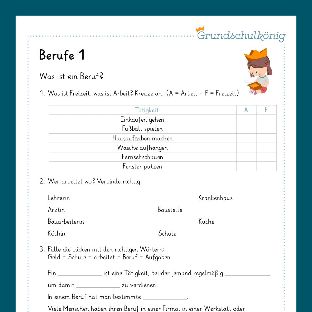 King's package: Professions (expertise) - including test