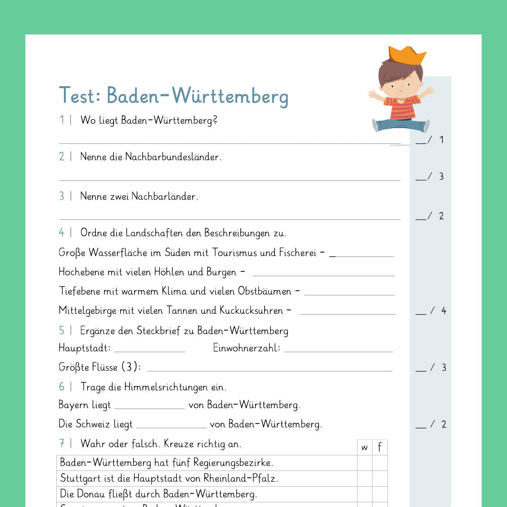 Königspaket: Baden-Württemberg (Sachkunde) - inklusive Test