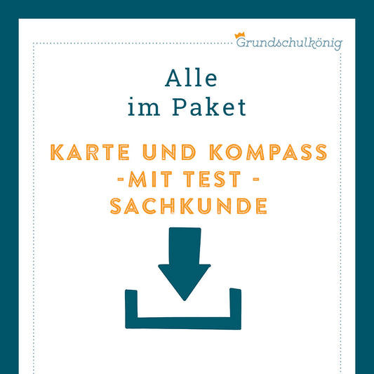 King's Package: Map &amp; Compass (General Knowledge, 3rd &amp; 4th grade) - including test