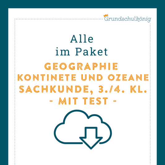 Königspaket: Kontinente und Ozeane (Sachkunde) - inklusive Test