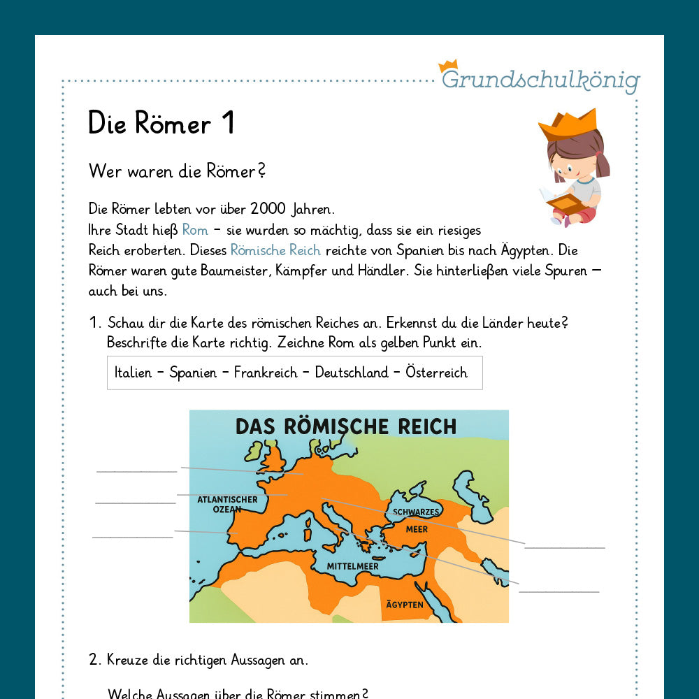 Königspaket: Die Römer (Sachkunde) - inklusive Test
