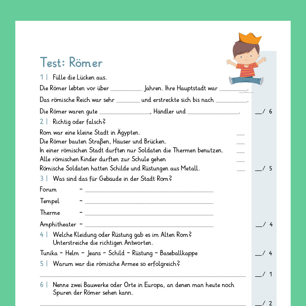 Königspaket: Die Römer (Sachkunde) - inklusive Test