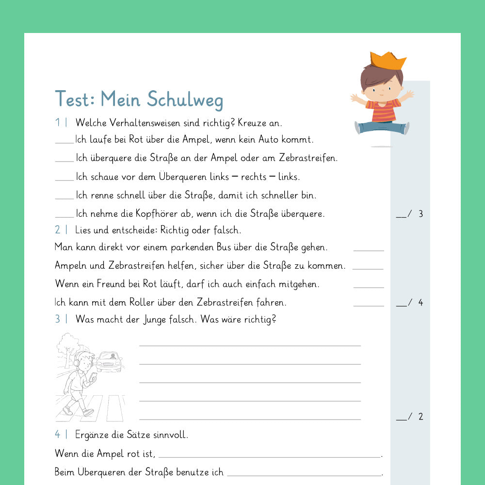 King's package: My way to school (technical knowledge) - including test