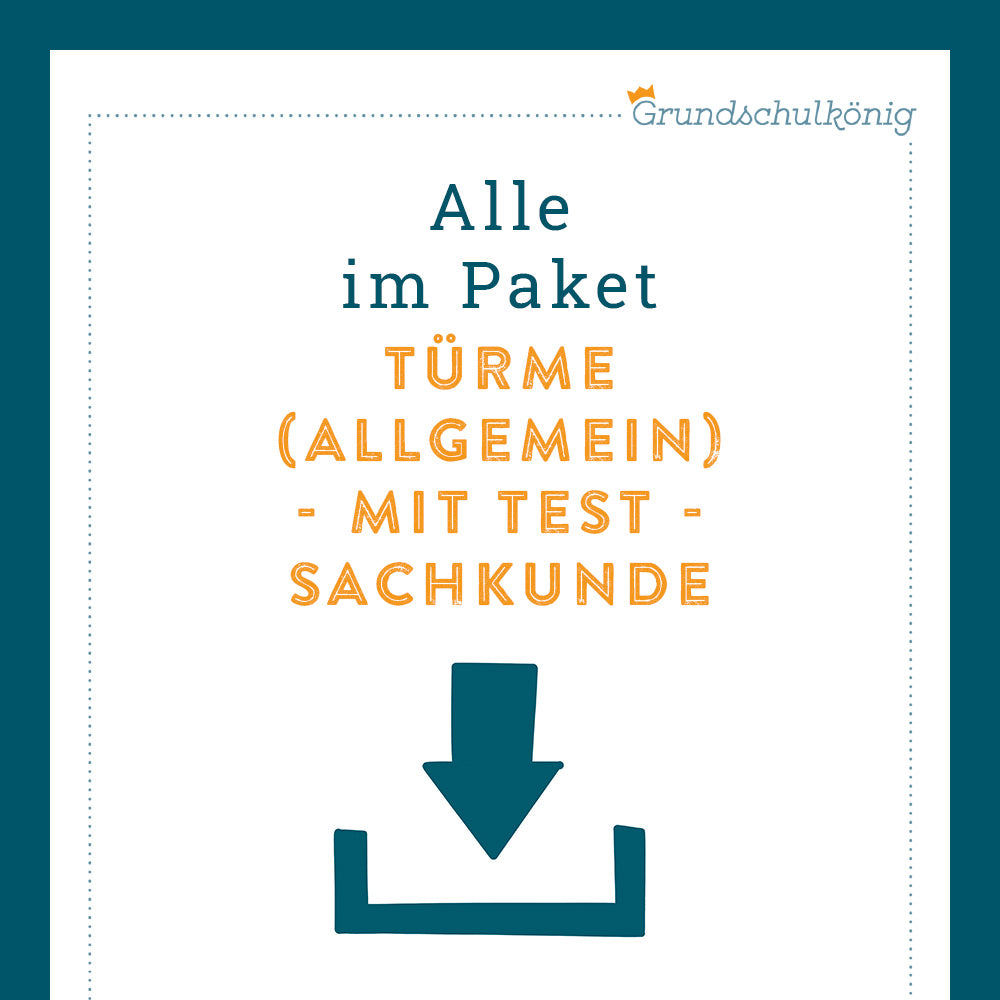 Königspaket: Türme (Sachkunde) - inklusive Test