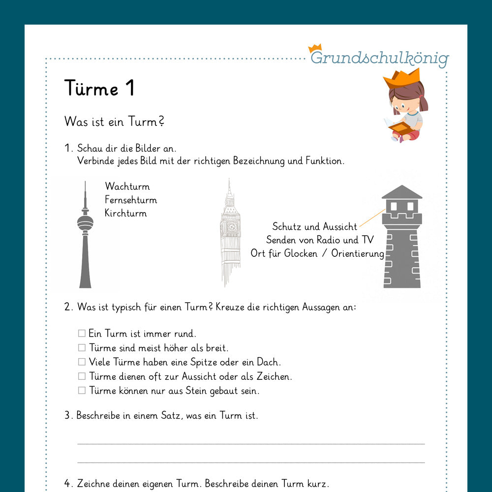 Königspaket: Türme (Sachkunde) - inklusive Test