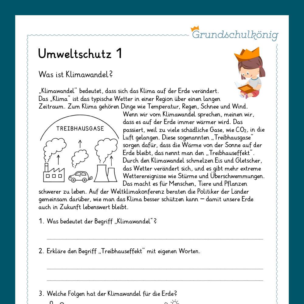 Königspaket: Klimawandel und Umweltschutz (Sachunterricht)