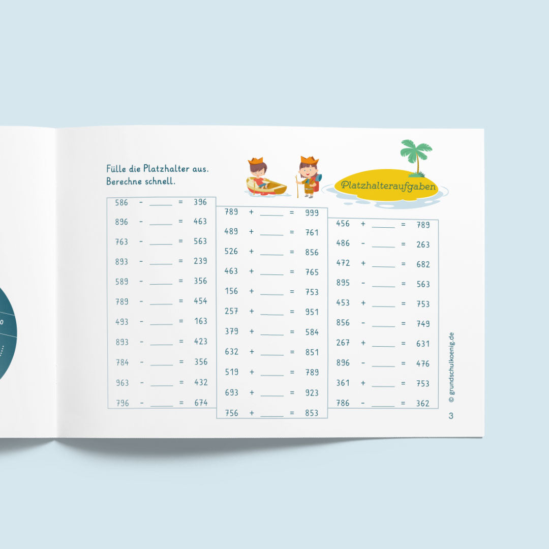 Lerninsel - Zahlenraum 1 000  (Mathe, 3. Klasse)