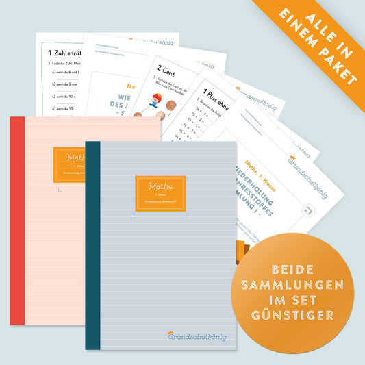 Cheaper in a set: Math, 1st grade: Review of the year's material parts 1 and 2!