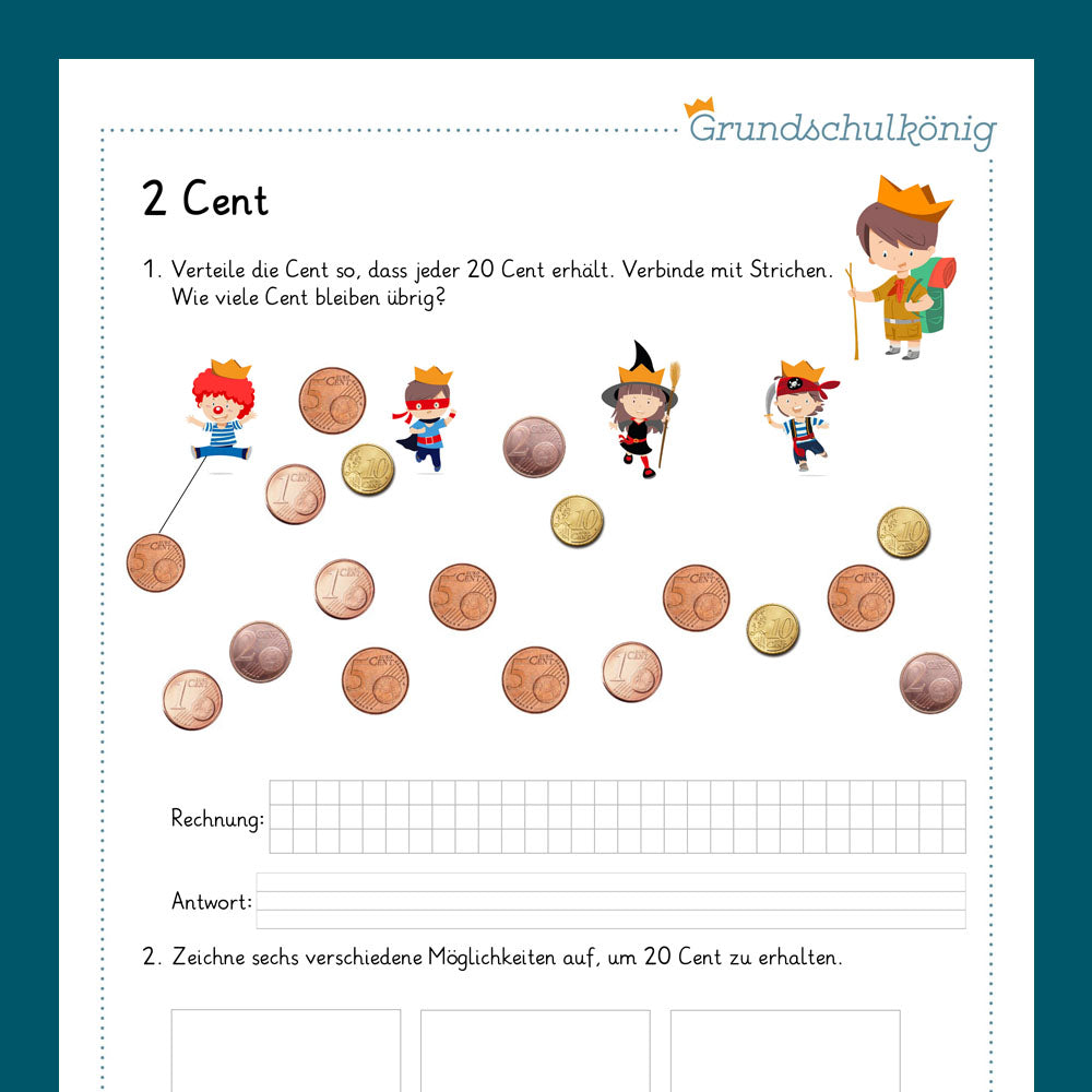 Günstiger im Set: Mathe, 1. Klasse: Wiederholung des Jahresstoffs Teil 1 + 2!