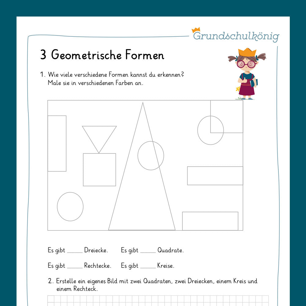 Mathe, 1. Klasse: Wiederholung des Jahresstoffs 1
