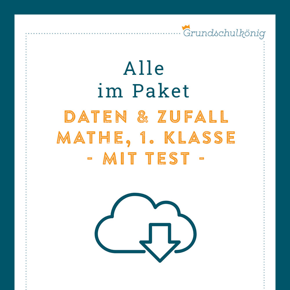 Königspaket: Daten und Zufall (Mathe, 1. Klasse) - inklusive Test