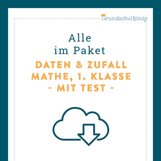 Königspaket: Daten und Zufall (Mathe, 1. Klasse) - inklusive Test
