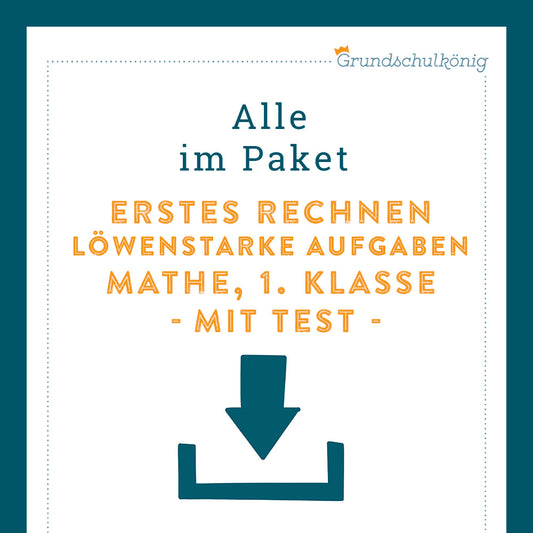 Königspaket: Löwenstarke Aufgaben im Zahlenraum 5 (Mathe, 1. Klasse) - inklusive Test