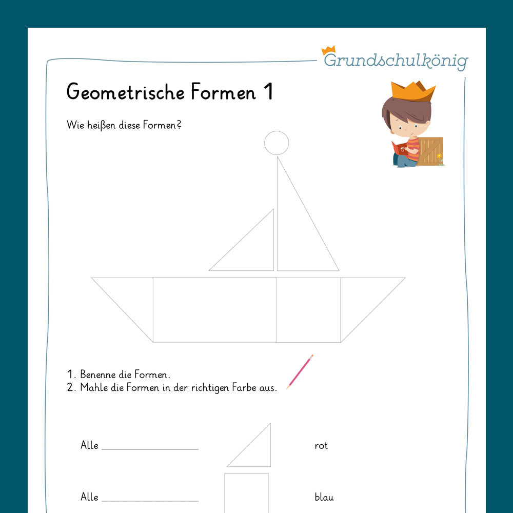Köngispaket: Formen und Körper (Mathe, 1. Klasse) - inklusive Test