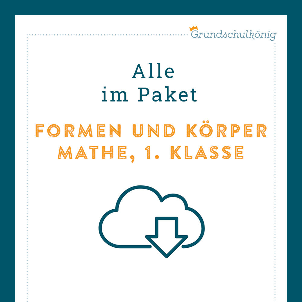 Köngispaket: Formen und Körper (Mathe, 1. Klasse) - inklusive Test