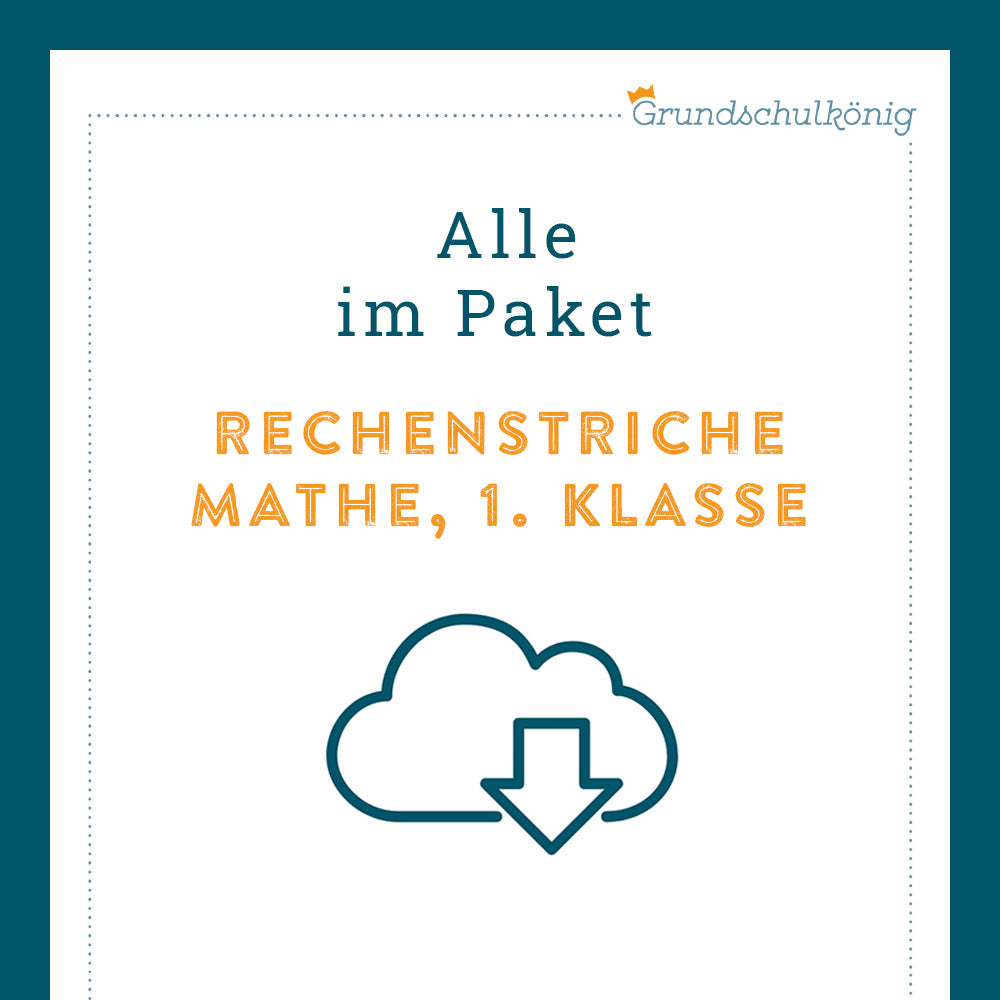 Königspaket: Rechenstriche (Mathe, 1. Klasse) - inklusive Test