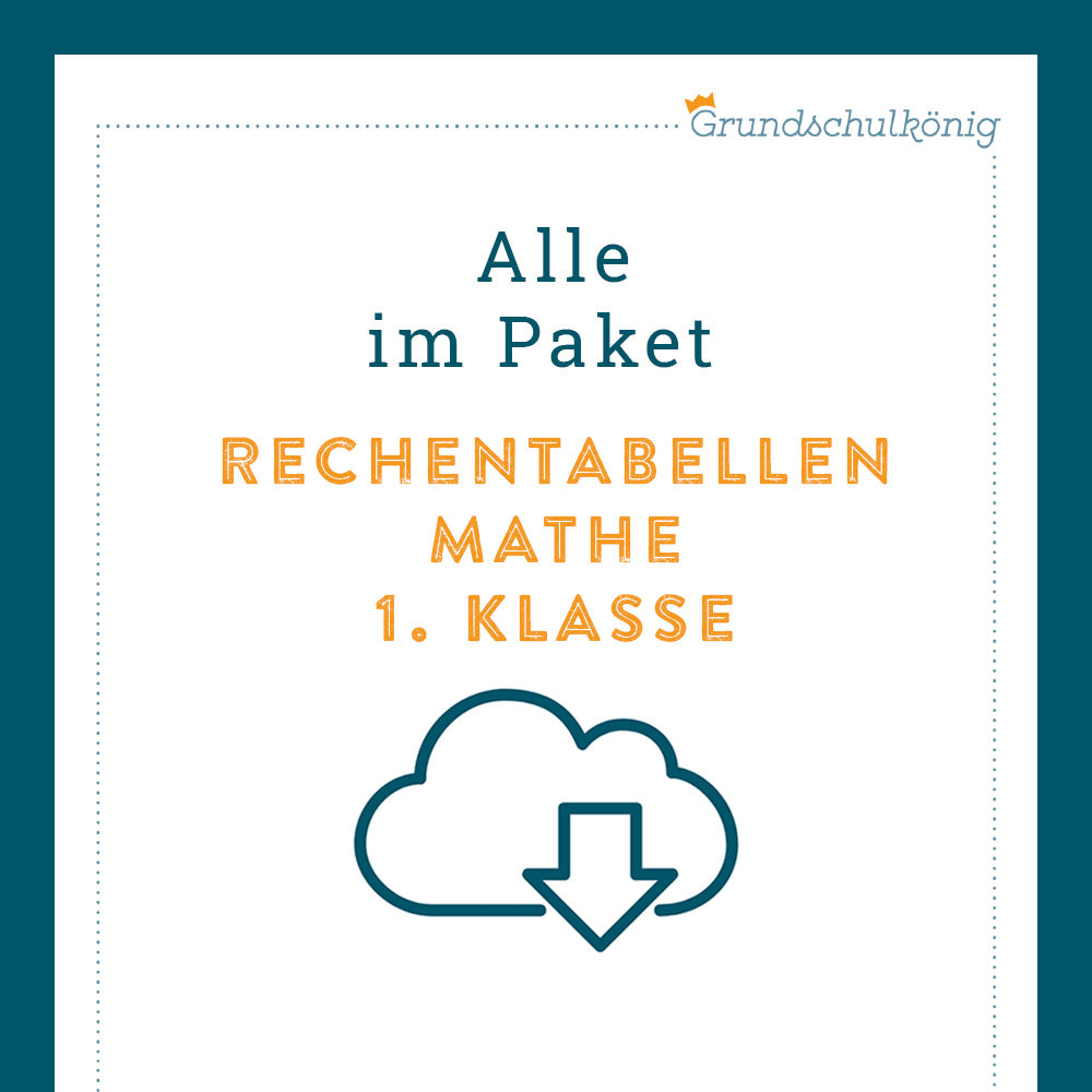 Königspaket: Rechentabellen (Mathe, 1. Klasse) - inklusive Test