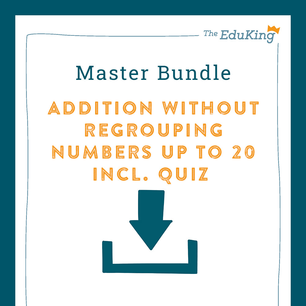 Master Bundle: Addition without Regrouping in the number range of 20 (incl. quiz)