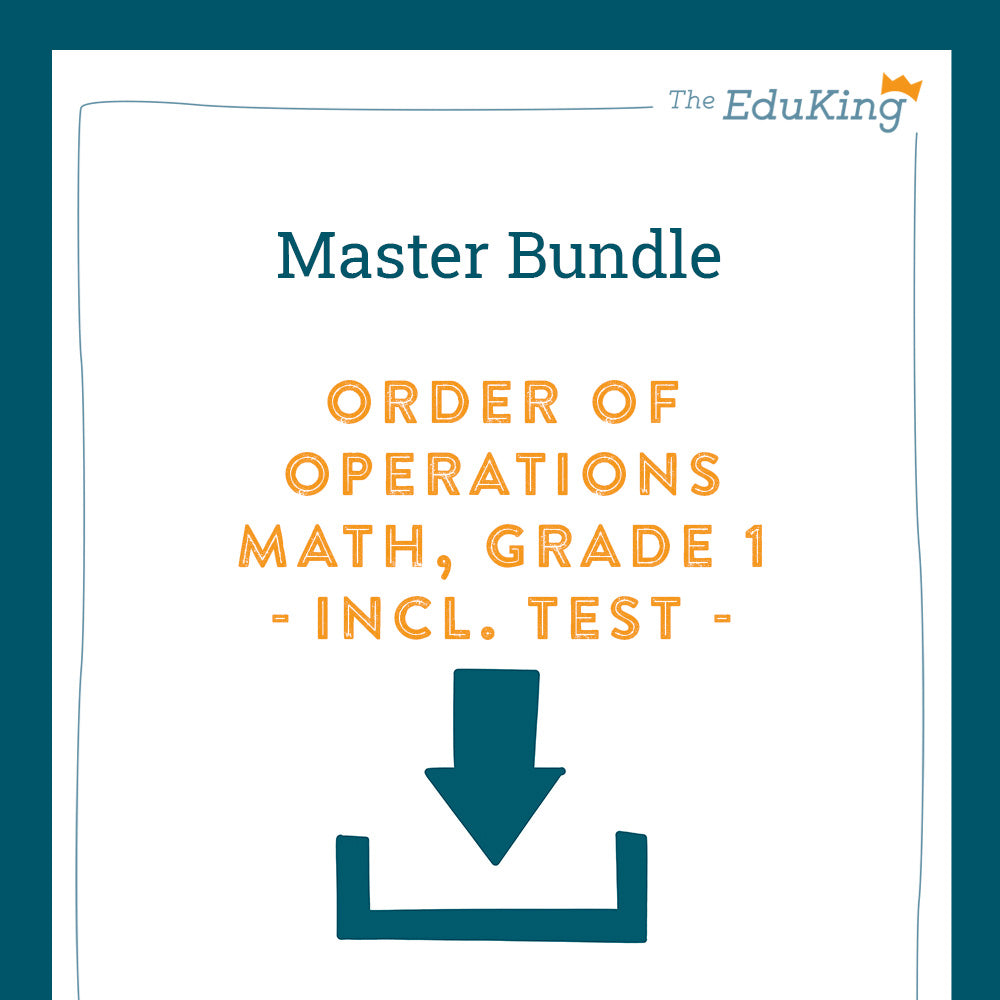Master Bundle: Order of Operations (Math, Grade 1) - including a Test