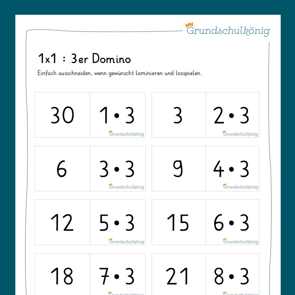 Königspaket: Domino 1x1 (Mathe, 2. Klasse)