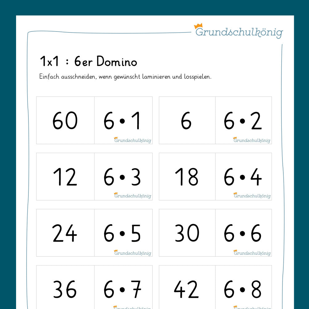 Königspaket: Domino 1x1 (Mathe, 2. Klasse)